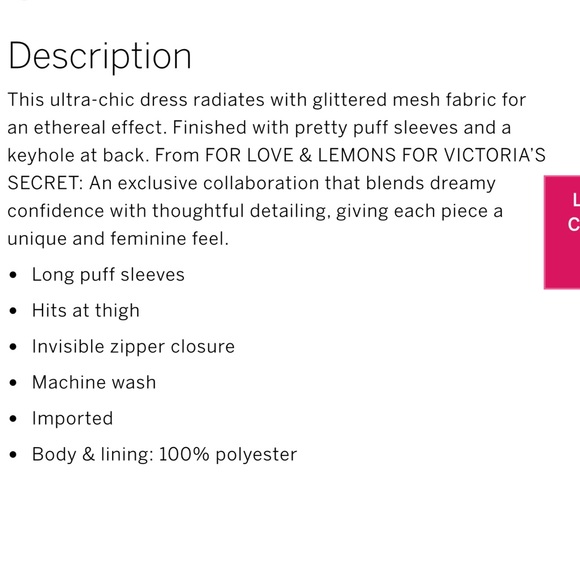 NWT For Love and Lemons All That Glitters Dress - Picture 6 of 6